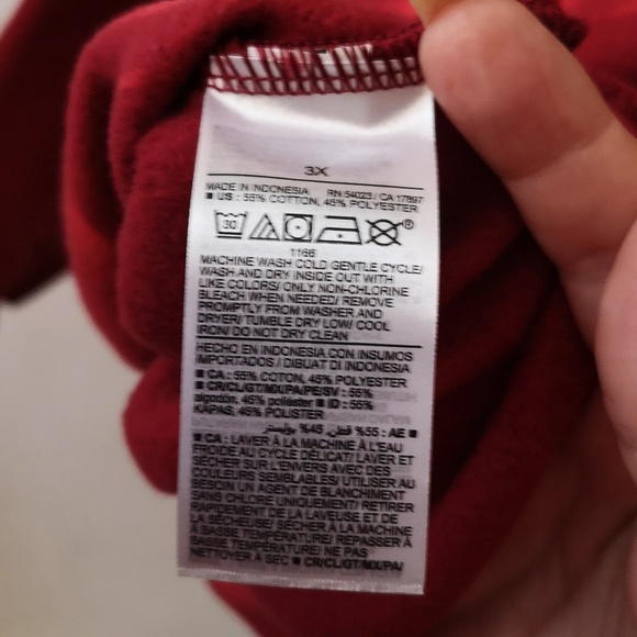 New With Tags Women's Old Navy Red Sweatshirt Size 3X w Front Pocket - Picture 7 of 7